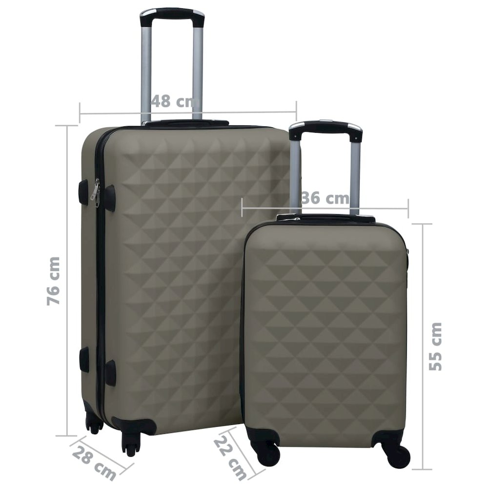 Hardcase Trolley Set 2 pcs Anthracite ABS. Picture 12