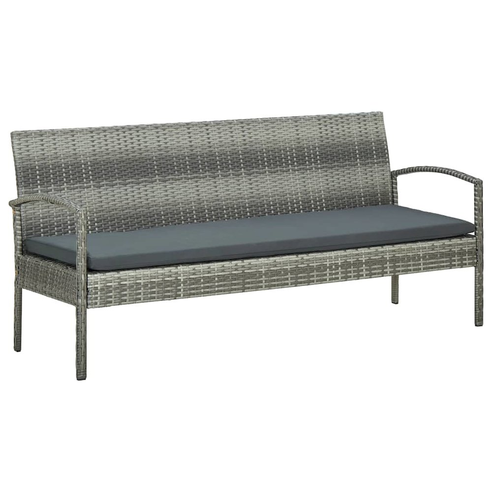 Patio 3-Seater Sofa Grey. Picture 1