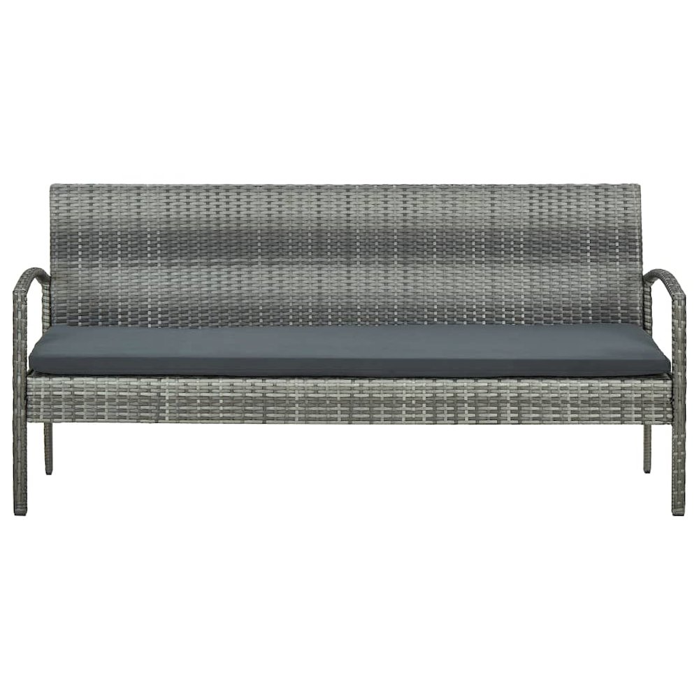 Patio 3-Seater Sofa Grey. Picture 2