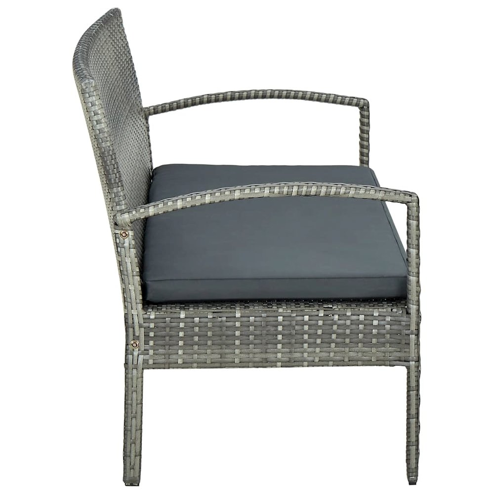 Patio 3-Seater Sofa Grey. Picture 3