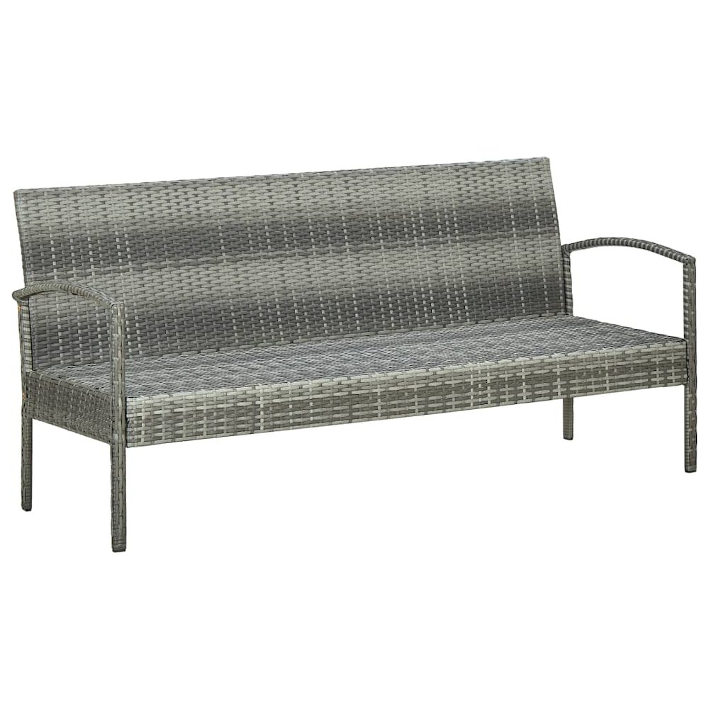 Patio 3-Seater Sofa Grey. Picture 5