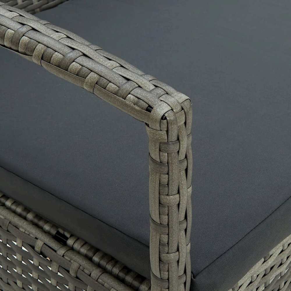 Patio 3-Seater Sofa Grey. Picture 7