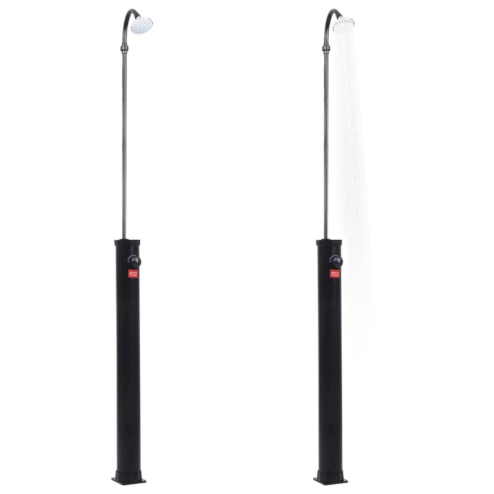 Solar Shower Black PVC and ABS 84.6 in tall Height-Adjustable. Picture 3