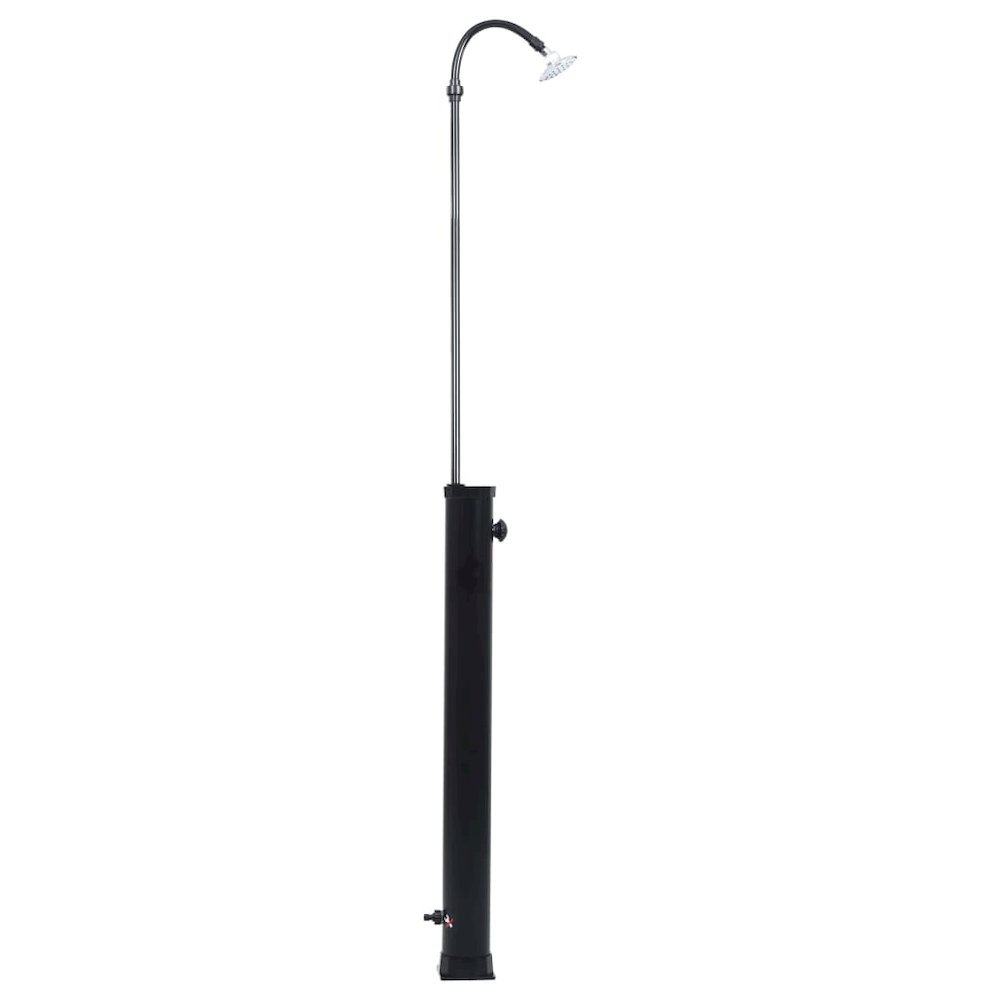 Solar Shower Black PVC and ABS 84.6 in tall Height-Adjustable. Picture 5