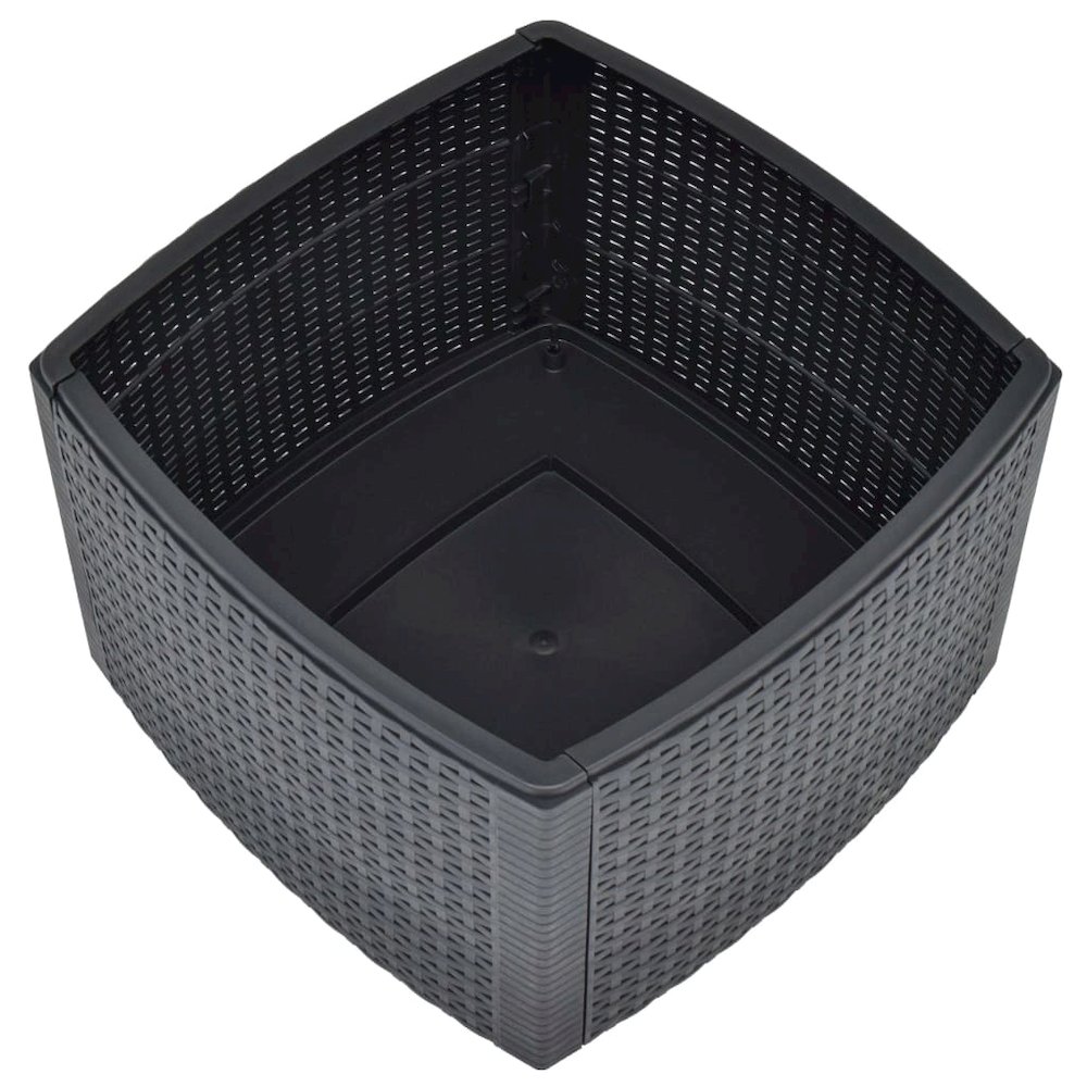 Outdoor Table Anthracite 100% Polypropylene 21.3x21.3x14.4in. Picture 4