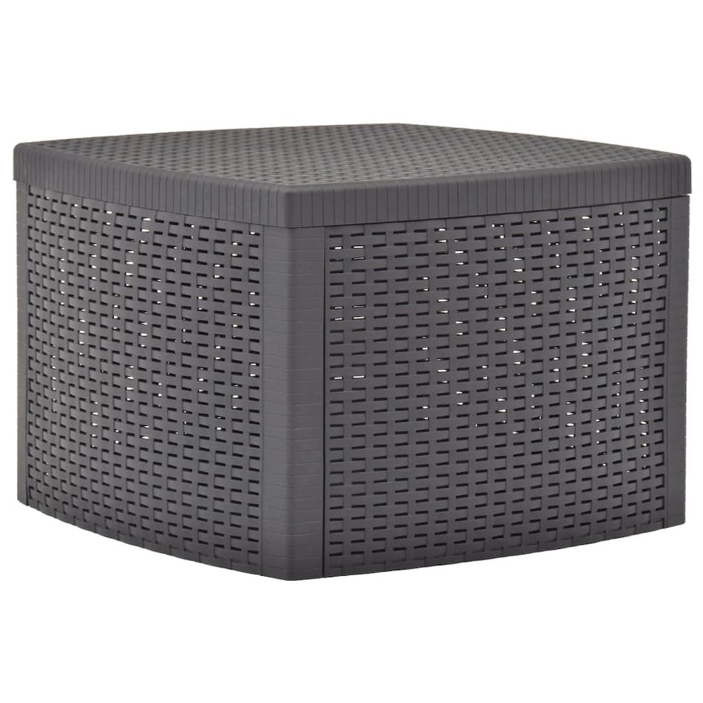 Outdoor Table Mocha Polypropylene 21.3 in x 21.3 in Outdoor Table. Picture 1