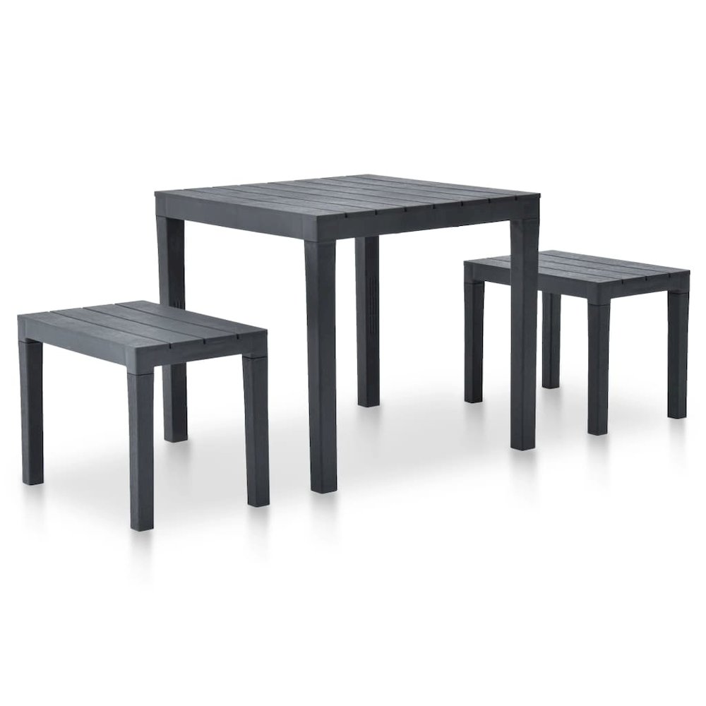Garden Set Anthracite Plastic Medium Durable Garden Set. Picture 1