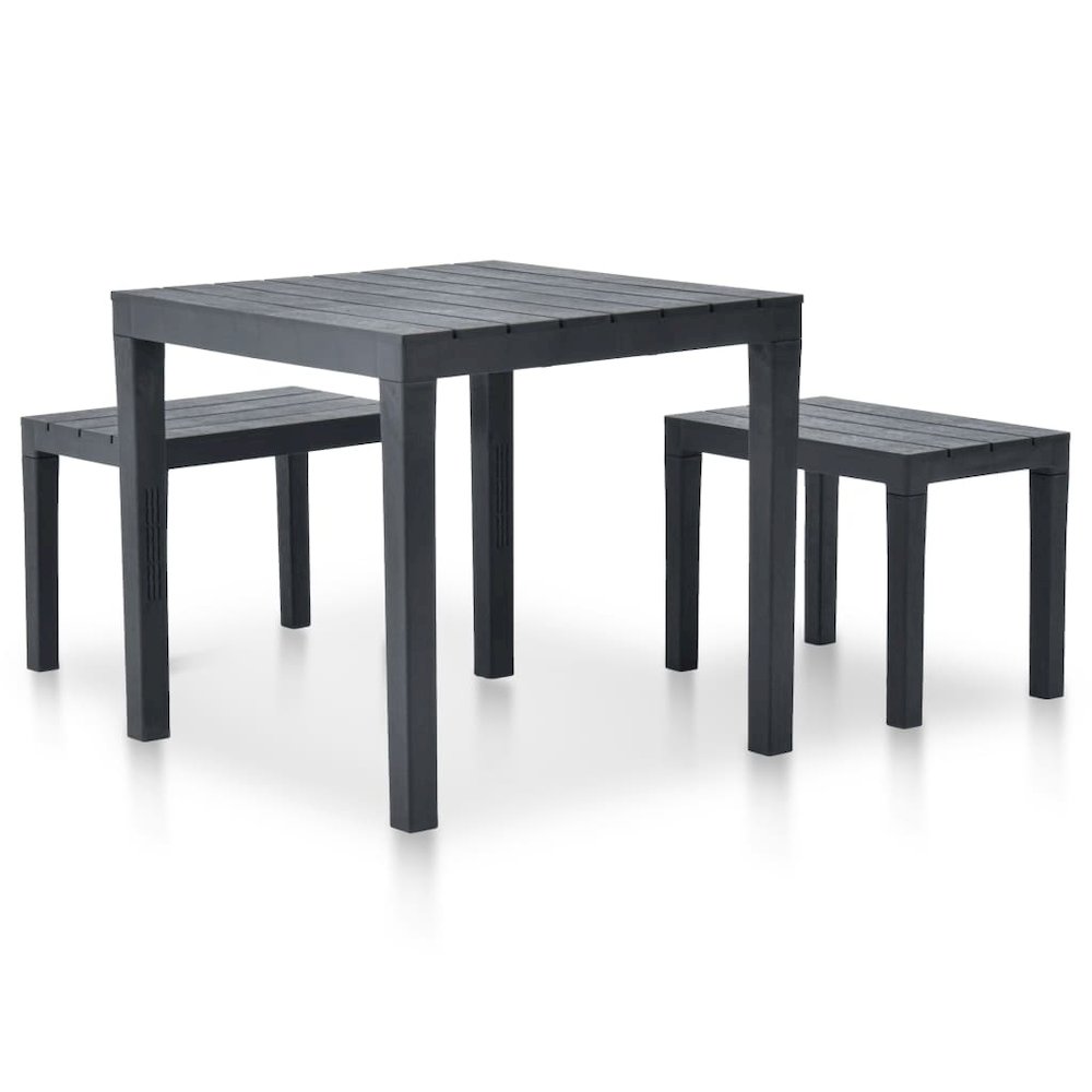 Garden Set Anthracite Plastic Medium Durable Garden Set. Picture 2
