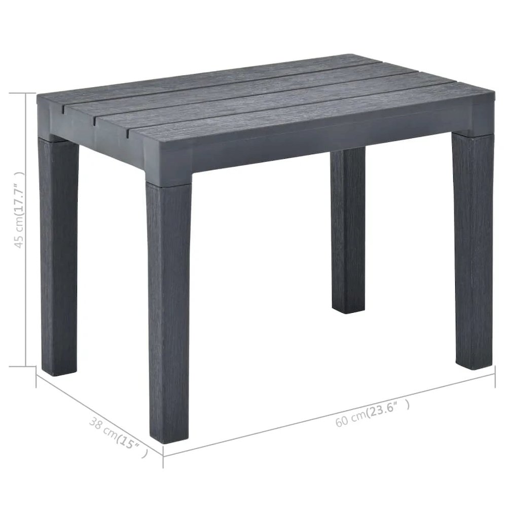 Garden Set Anthracite Plastic Medium Durable Garden Set. Picture 11