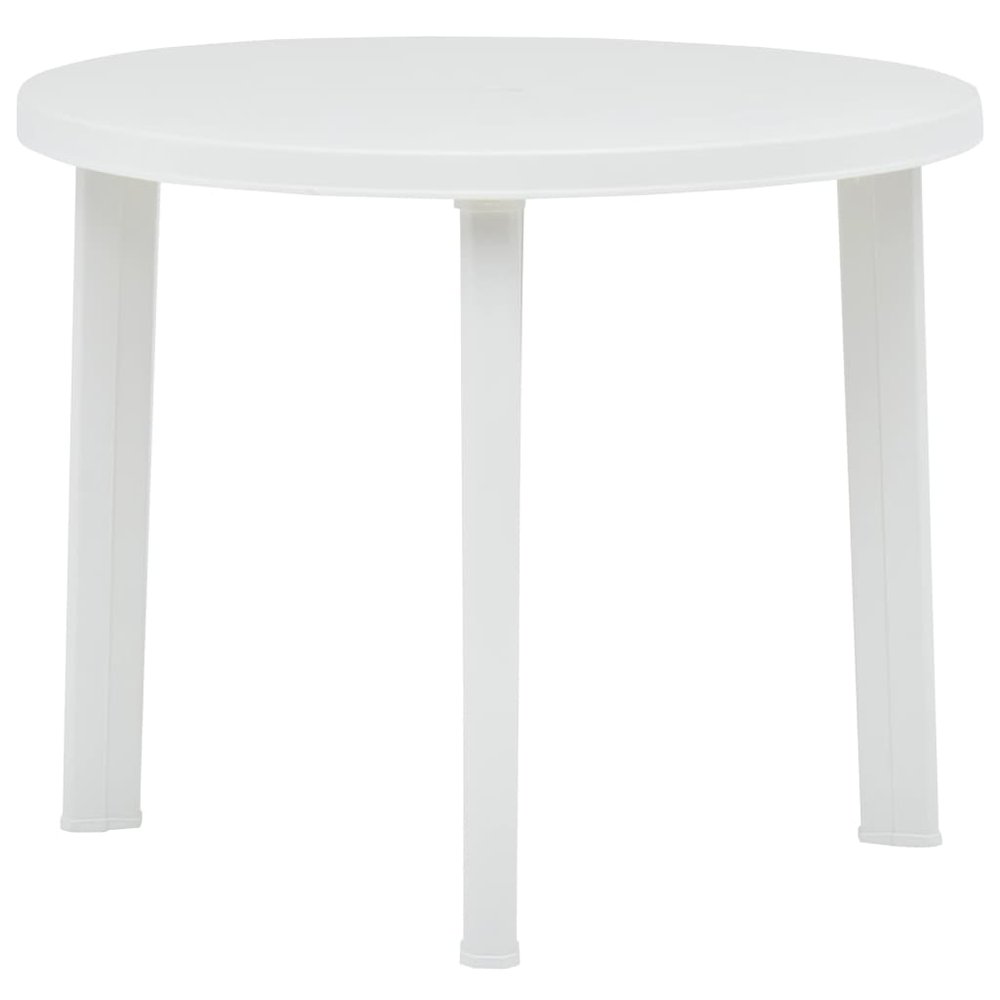 Garden Table White Plastic Medium Lightweight Garden Table. Picture 1