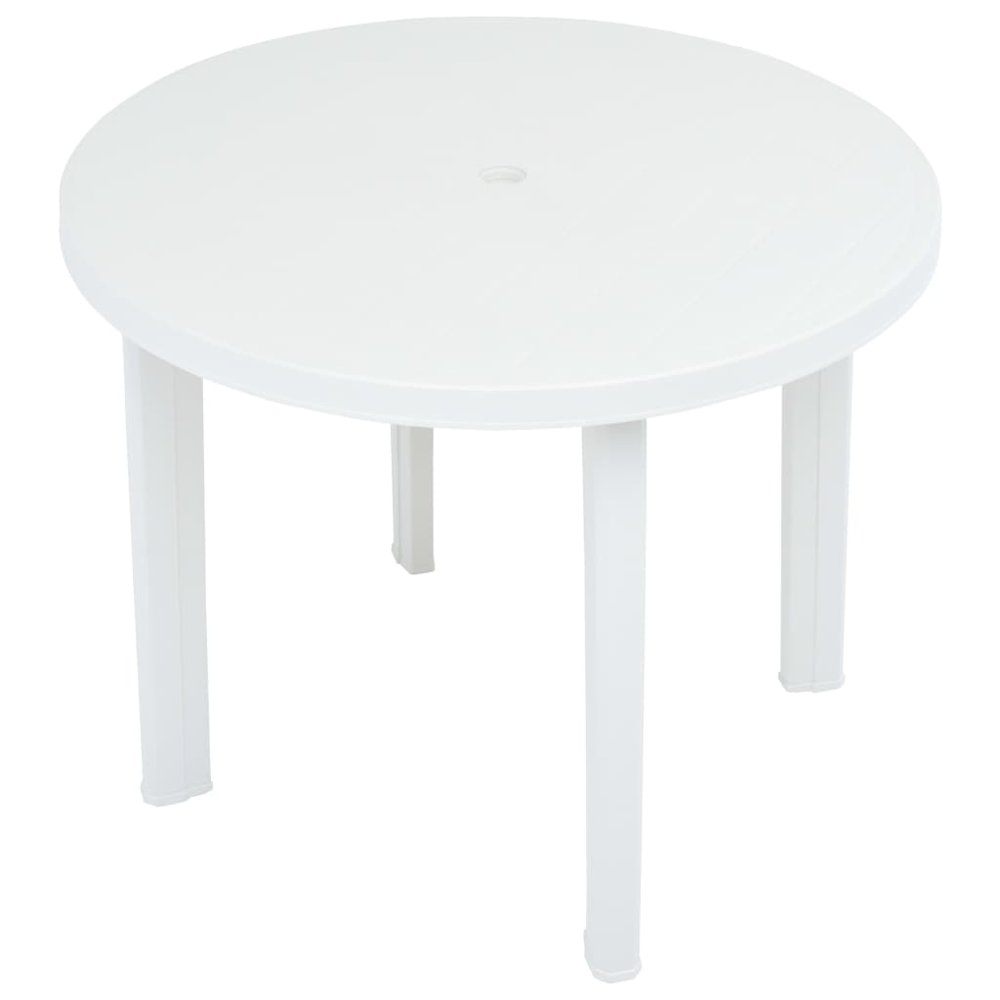Garden Table White Plastic Medium Lightweight Garden Table. Picture 3