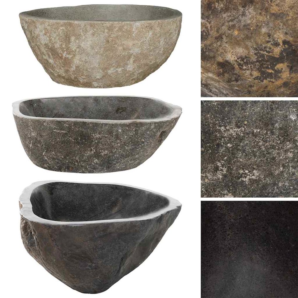 vidaXL Basin River Stone Oval 15"-17.7", 146213. Picture 5