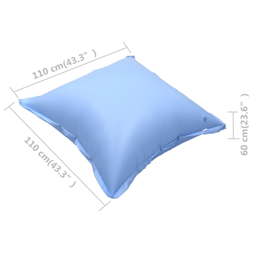 Pool Pillow Set of 10 Blue PVC Large Durable Pool Pillow. Picture 6