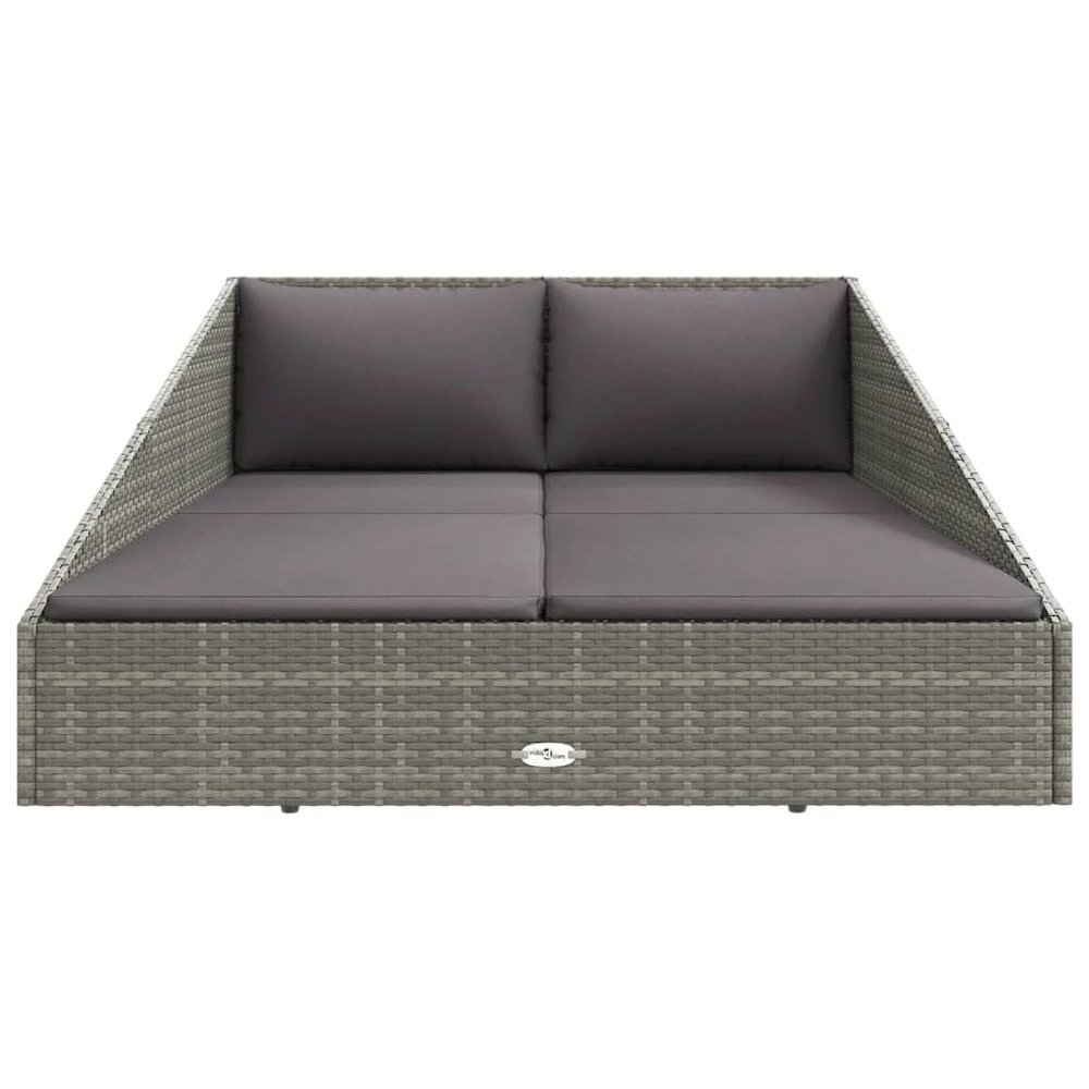 Daybed Grey and Dark Grey (cushion) Steel and PE Rattan. Picture 3