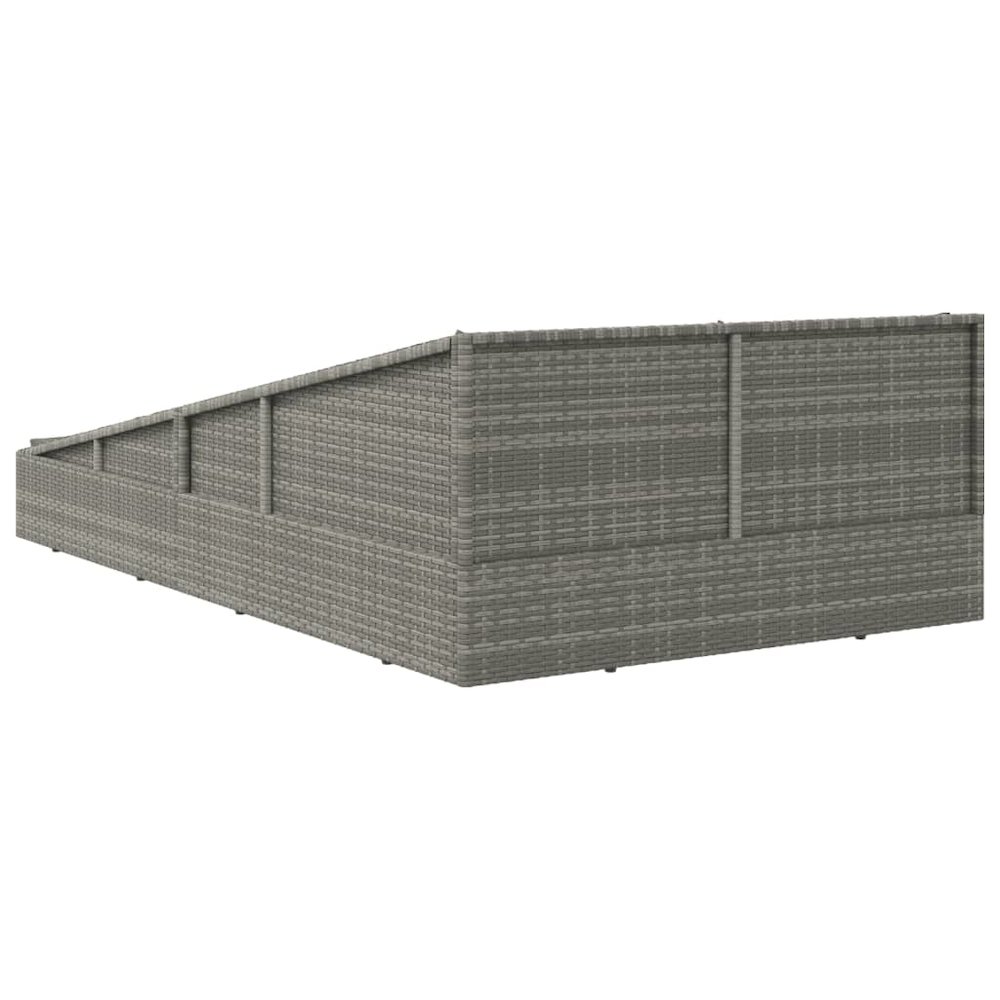 Daybed Grey and Dark Grey (cushion) Steel and PE Rattan. Picture 5