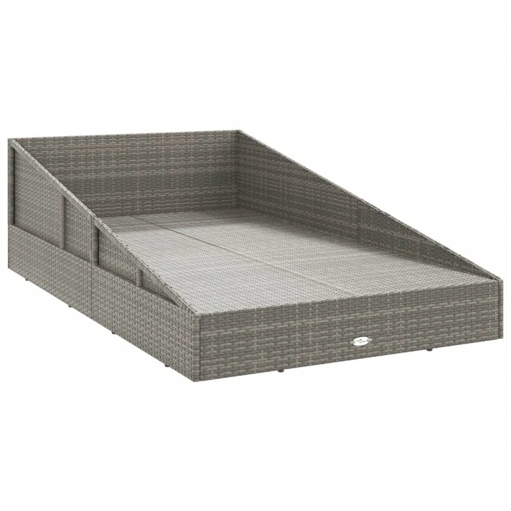 Daybed Grey and Dark Grey (cushion) Steel and PE Rattan. Picture 6