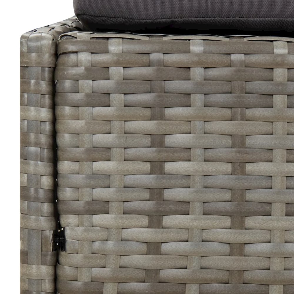 Daybed Grey and Dark Grey (cushion) Steel and PE Rattan. Picture 7