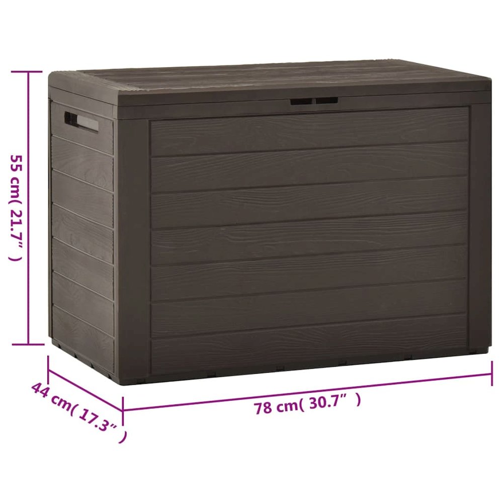 Storage Box Brown Polypropylene 30.7 x 17.3 x 21.7 in Storage Box. Picture 7