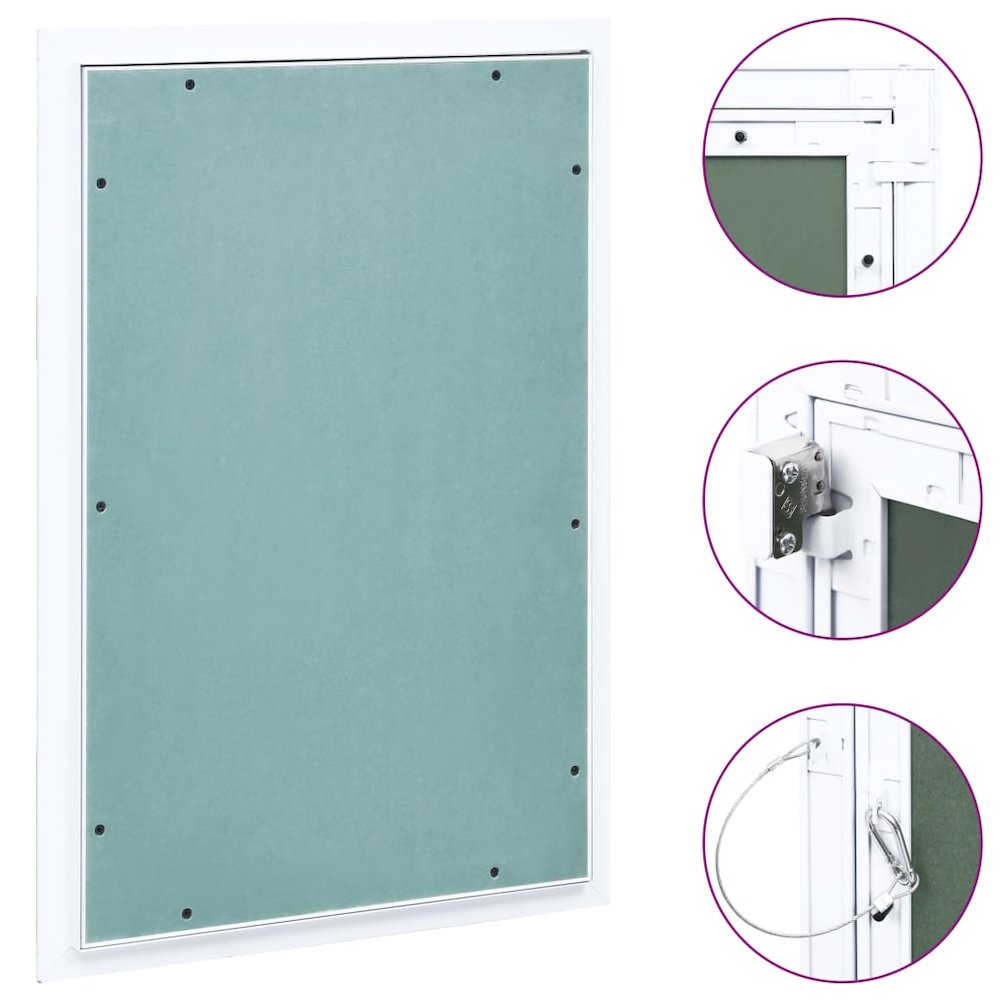 Access Panel with Aluminum Frame and Plasterboard 15.7"x23.6". Picture 1