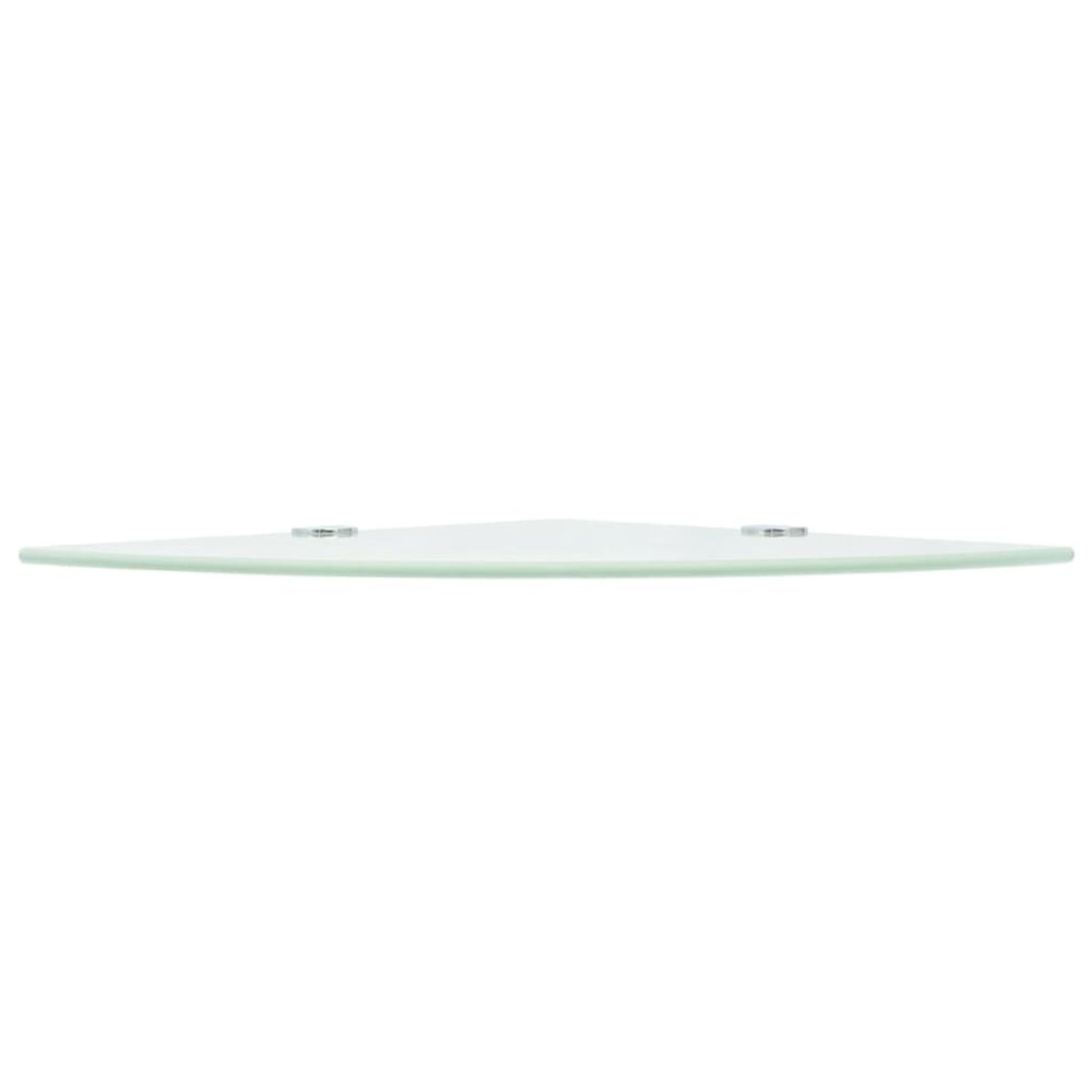 Corner Shelf Set of 2 White Tempered glass 9.8 x 9.8 in. Picture 4