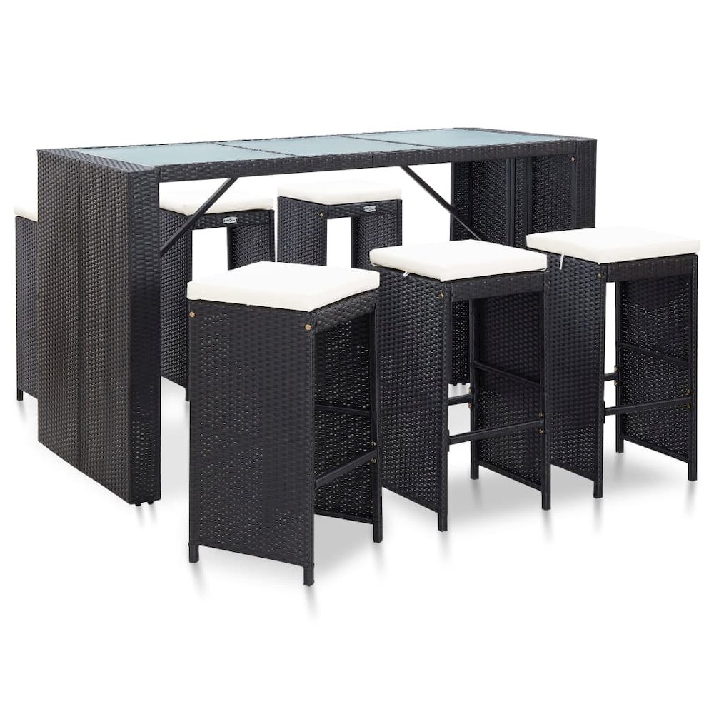 Garden Bar Set Black, Cream White. Picture 1
