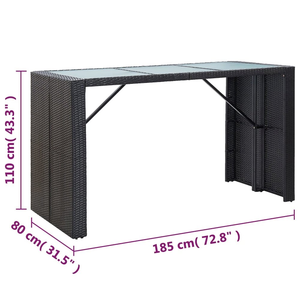 Garden Bar Set Black, Cream White. Picture 9