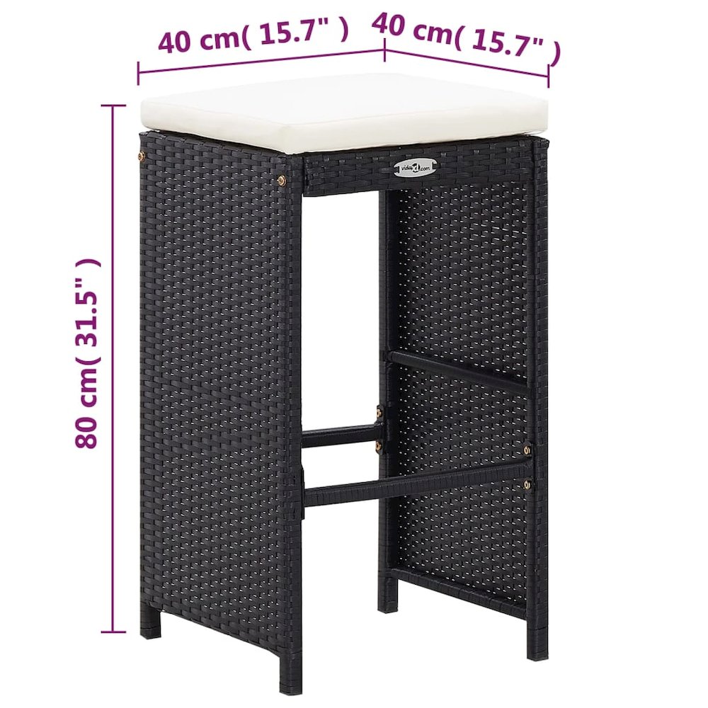 Garden Bar Set Black, Cream White. Picture 10