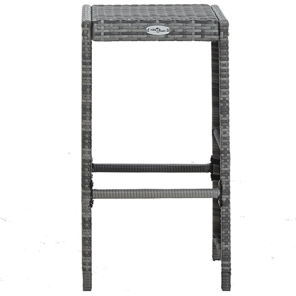 Garden Bar Set Grey PE rattan 7 Piece Set Removable Covers. Picture 7