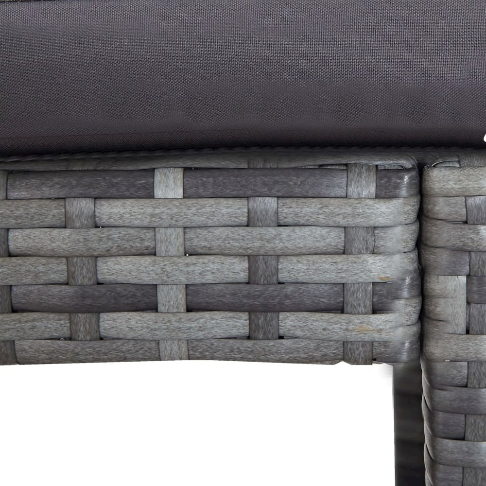 Garden Bar Set Grey PE rattan 7 Piece Set Removable Covers. Picture 10