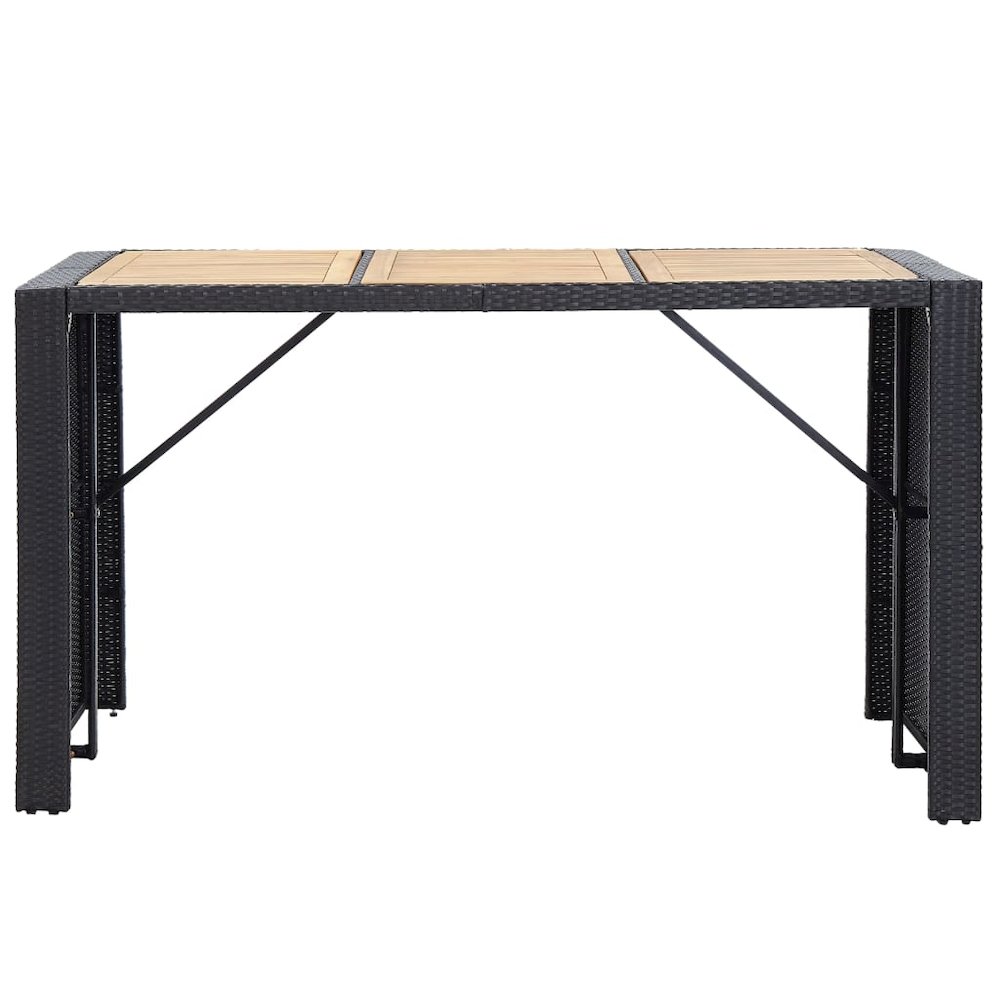 Garden Bar Set Black (Rattan), Cream (Cushions). Picture 7