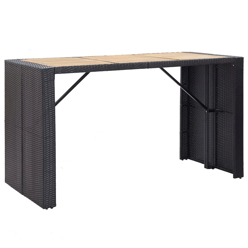 Garden Bar Set Black (Rattan), Cream (Cushions). Picture 8