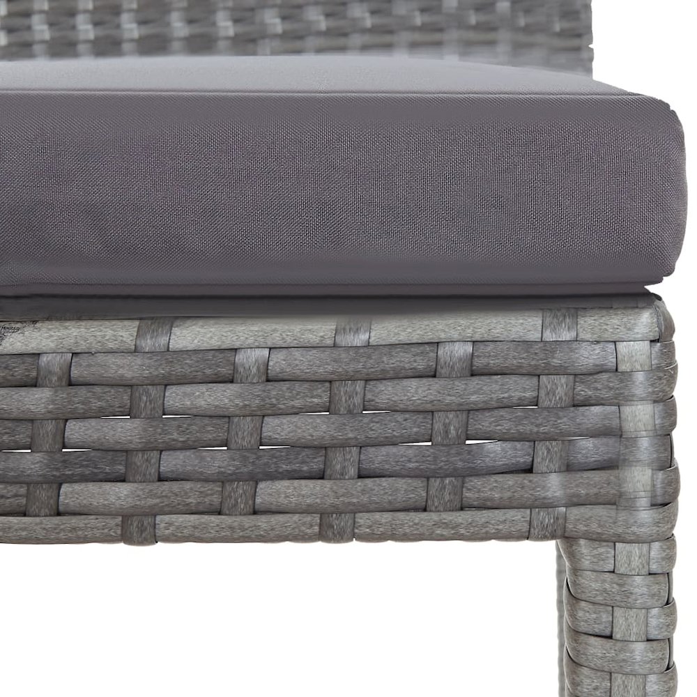 Bar Set Grey PE (polyethylene) rattan Compact Durable. Picture 11