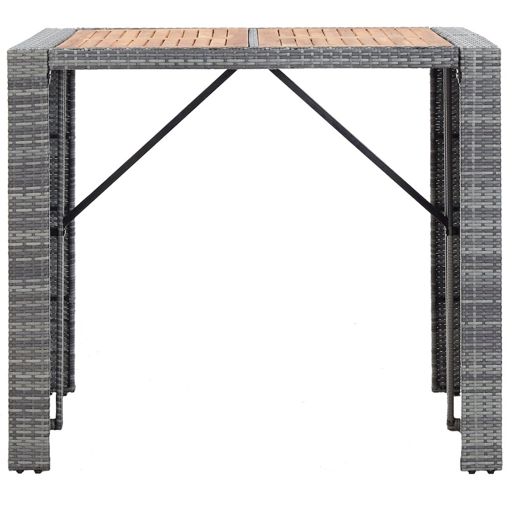 Bar Set Grey PE (polyethylene) rattan Compact Durable. Picture 5