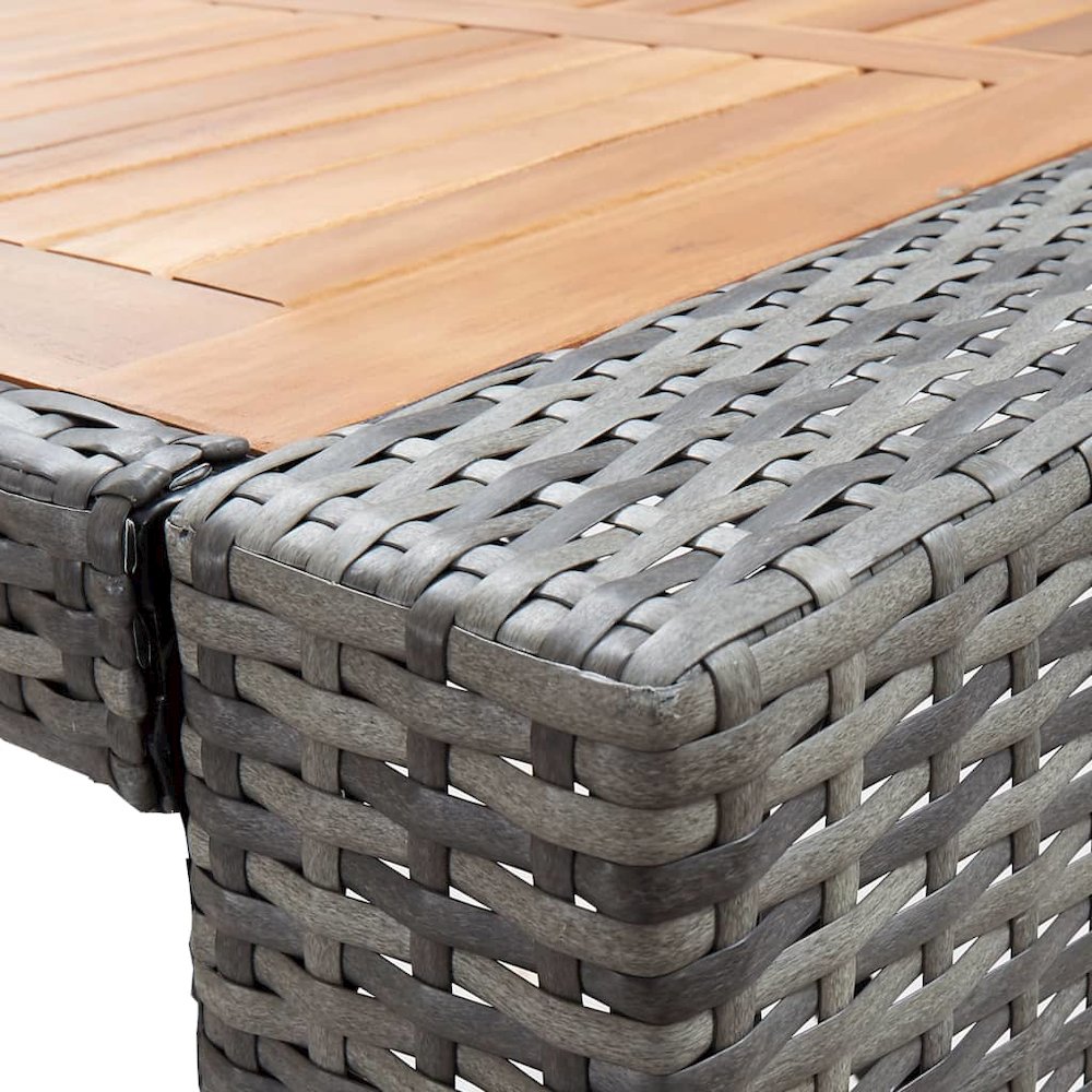 Bar Set Grey PE (polyethylene) rattan Compact Durable. Picture 6