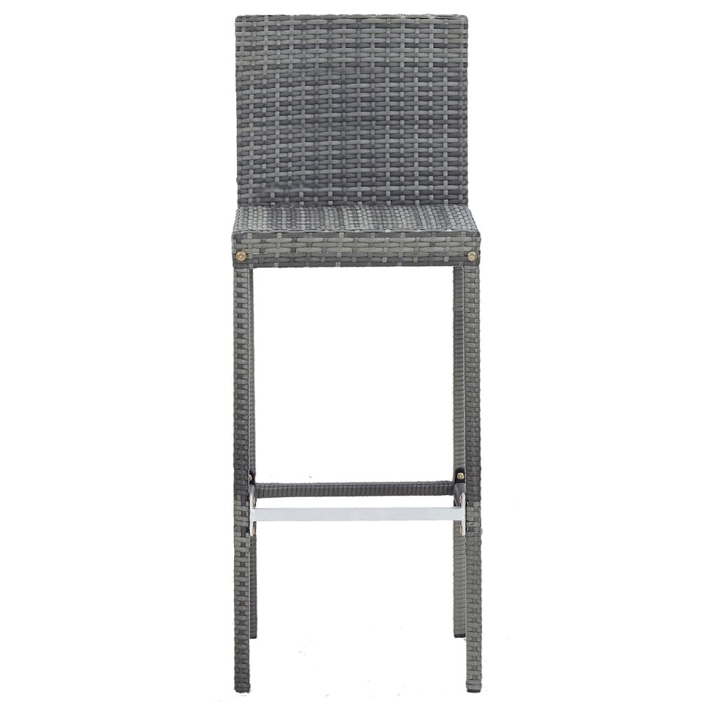 Bar Set Grey PE (polyethylene) rattan Compact Durable. Picture 9