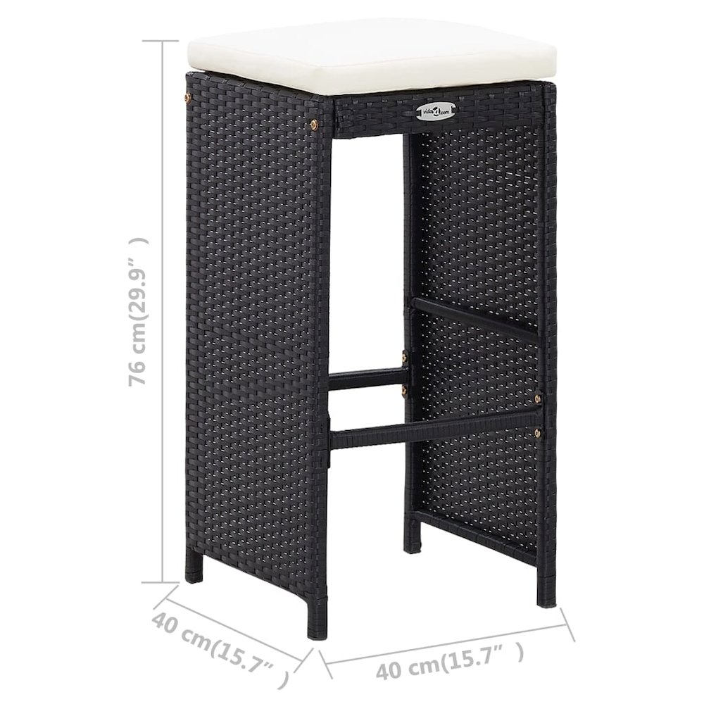 Bar Set Poly rattan: Black. Picture 11