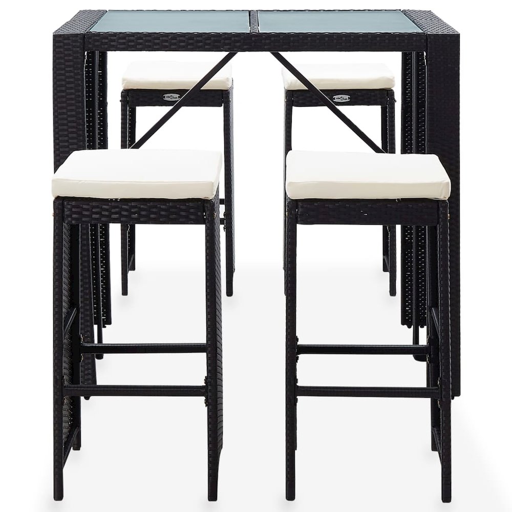 Bar Set Poly rattan: Black. Picture 3