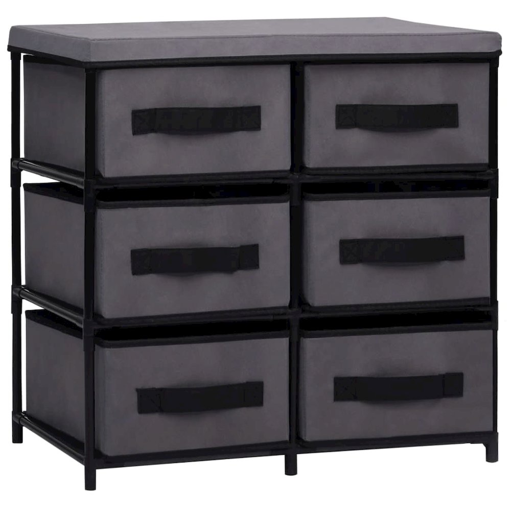 Cabinet Shelf Grey Steel and Fabric Medium Cabinet Shelf. Picture 1