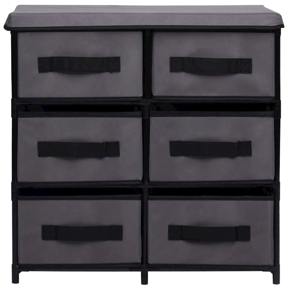 Cabinet Shelf Grey Steel and Fabric Medium Cabinet Shelf. Picture 3