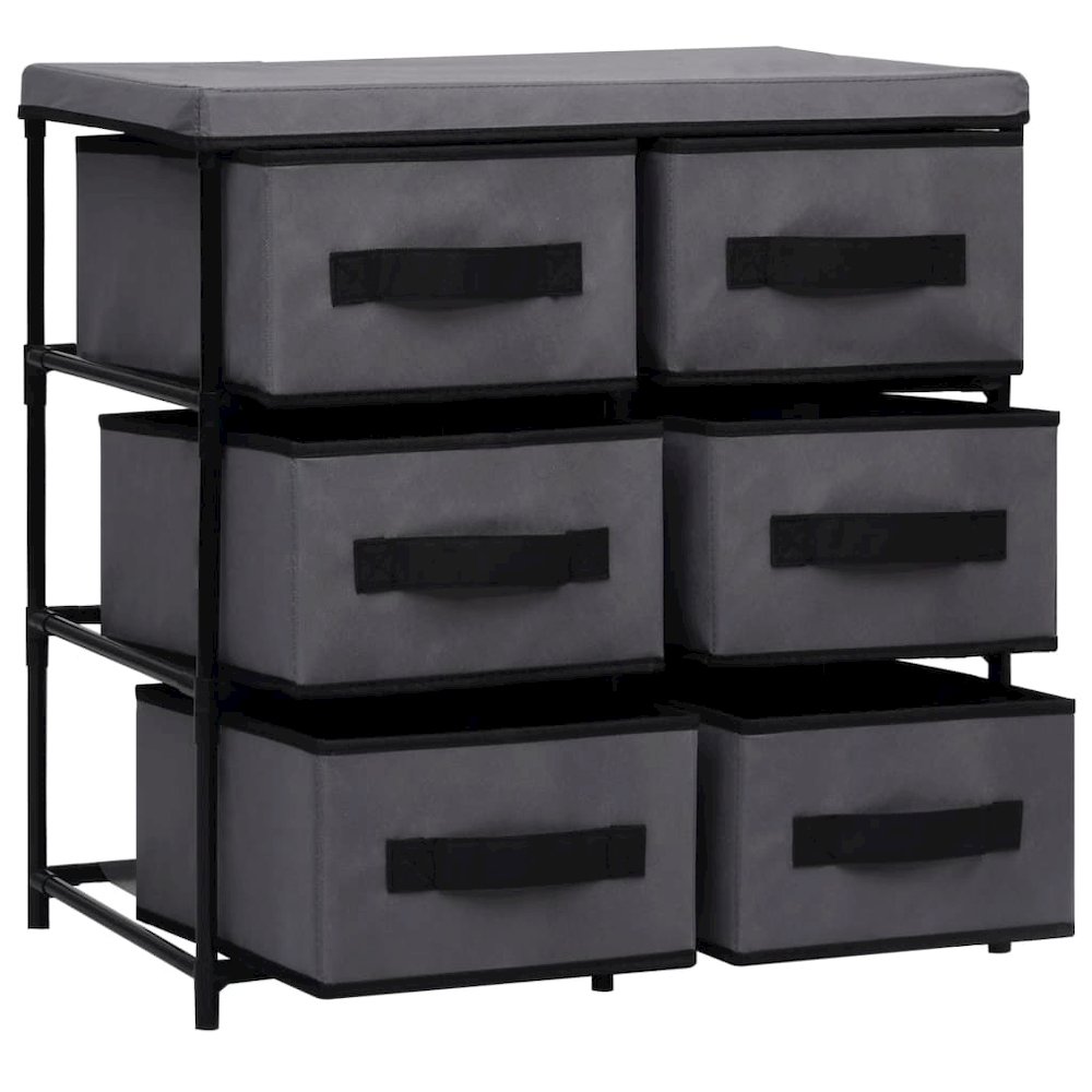 Cabinet Shelf Grey Steel and Fabric Medium Cabinet Shelf. Picture 4