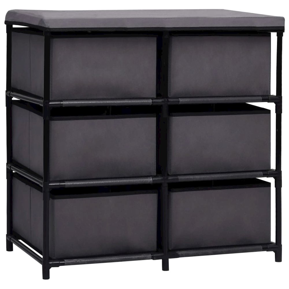 Cabinet Shelf Grey Steel and Fabric Medium Cabinet Shelf. Picture 5