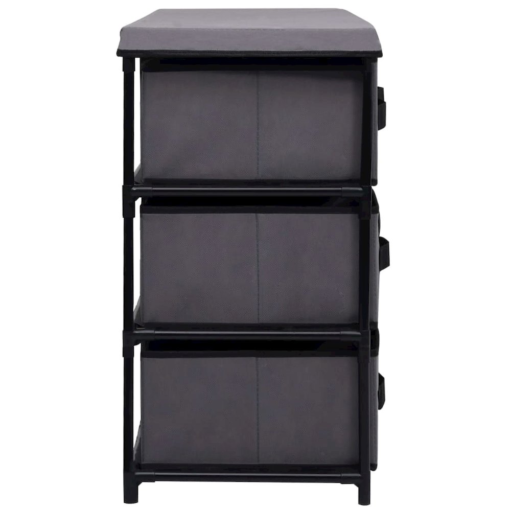 Cabinet Shelf Grey Steel and Fabric Medium Cabinet Shelf. Picture 6