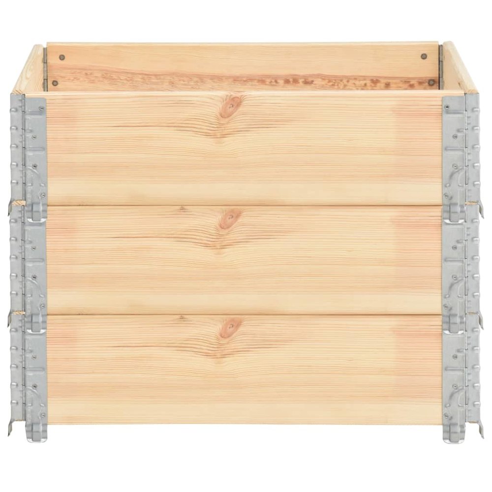 Pallet Collars 3 pcs 23.6"x31.5" Solid Pine Wood. Picture 3