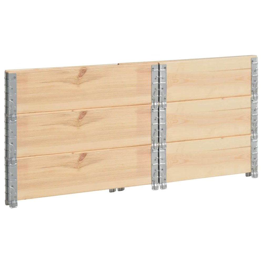 Pallet Collars 3 pcs 23.6"x31.5" Solid Pine Wood. Picture 4