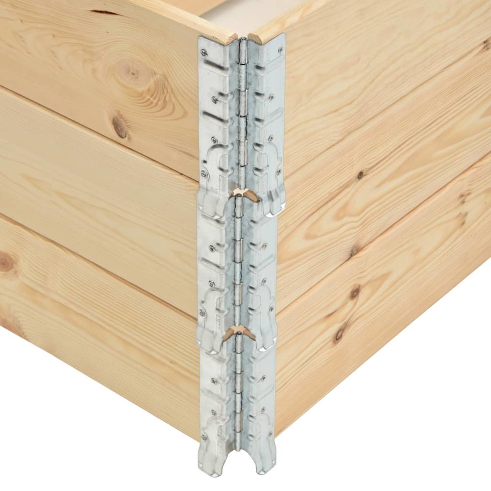 Pallet Collars 3 pcs 23.6"x31.5" Solid Pine Wood. Picture 6