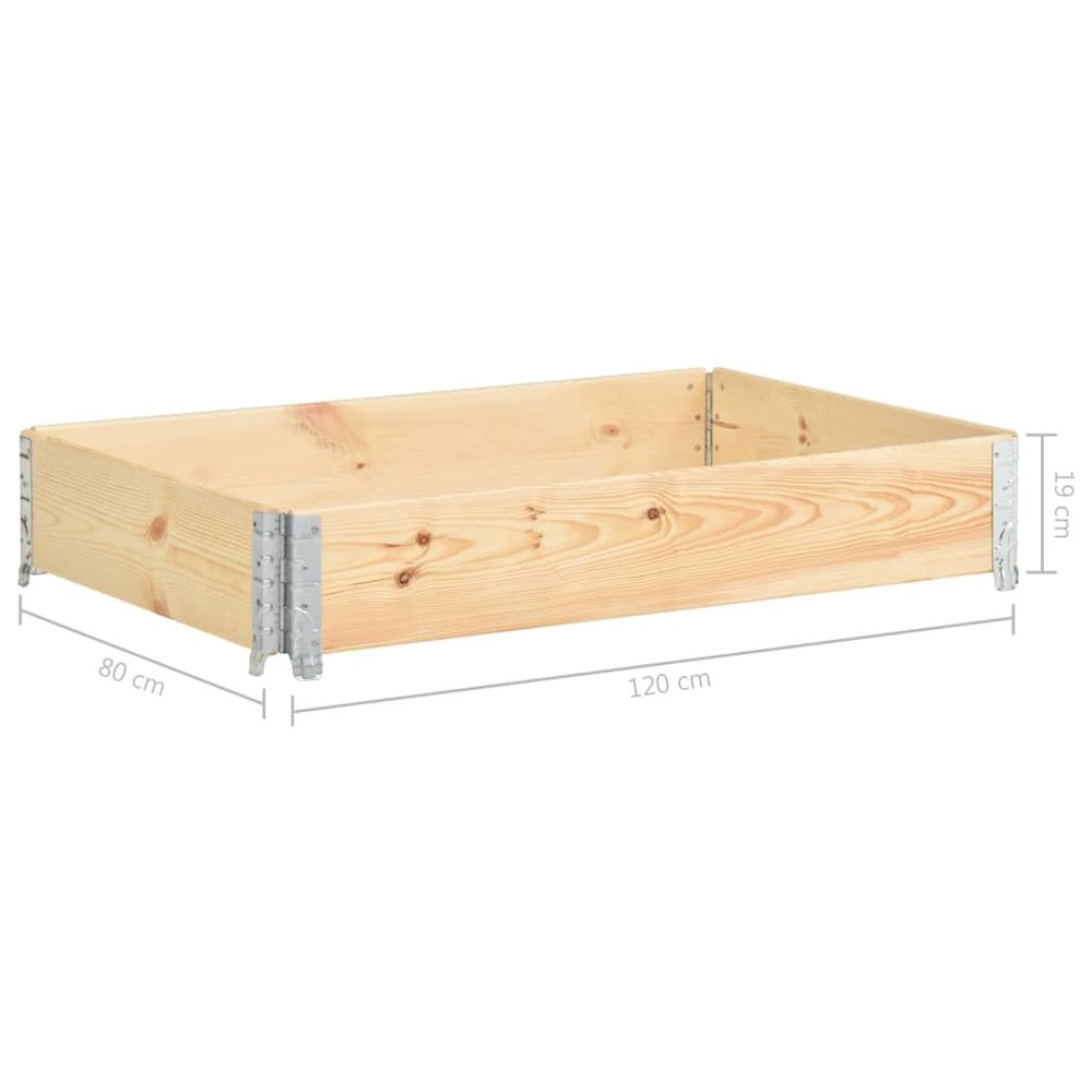 Pallet Collar 31.5"x47.2" Solid Pine Wood. Picture 7