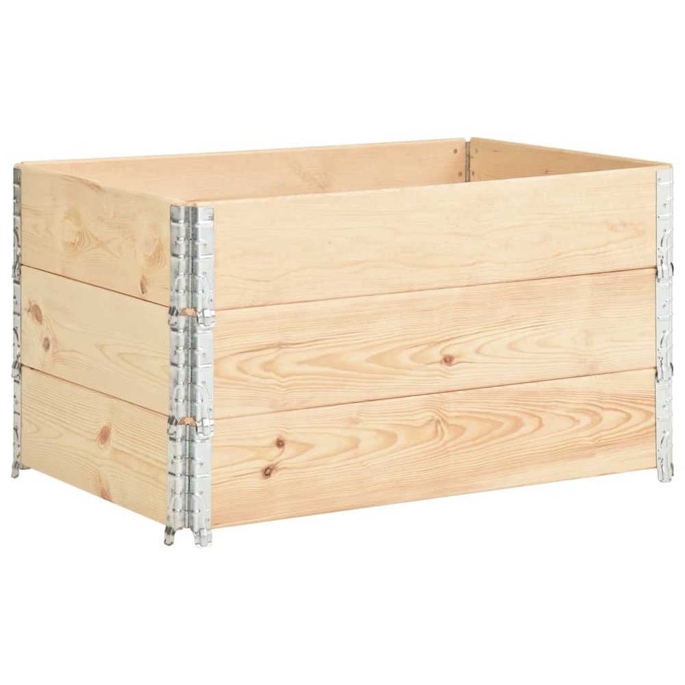 Pallet Collars 3 pcs 19.7"x39.4" Solid Pine Wood. Picture 2