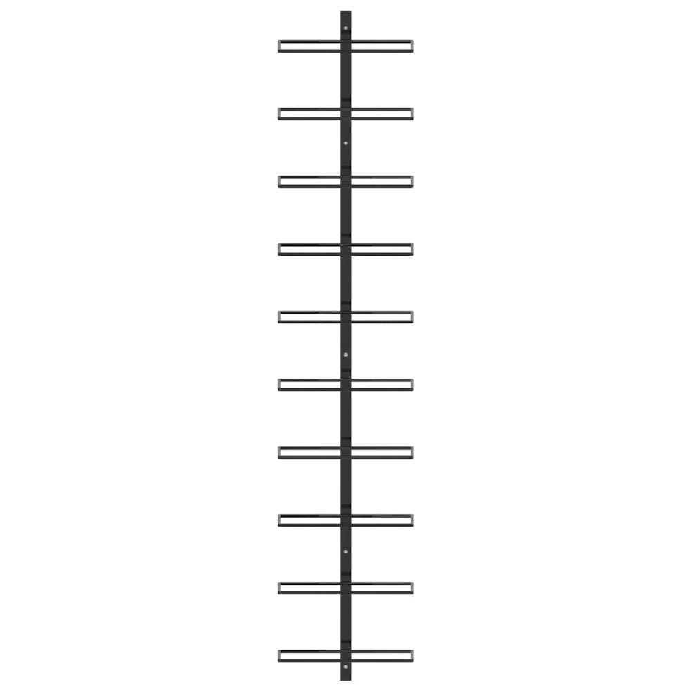 Wall-mounted Wine Rack for 10 Bottles Black Metal. Picture 2