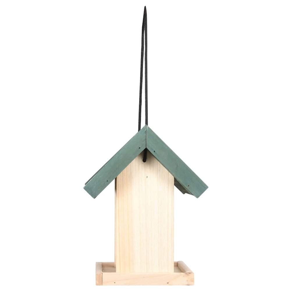 Bird Feeder Green, Natural Wood Firwood, PVC Medium Portable. Picture 6