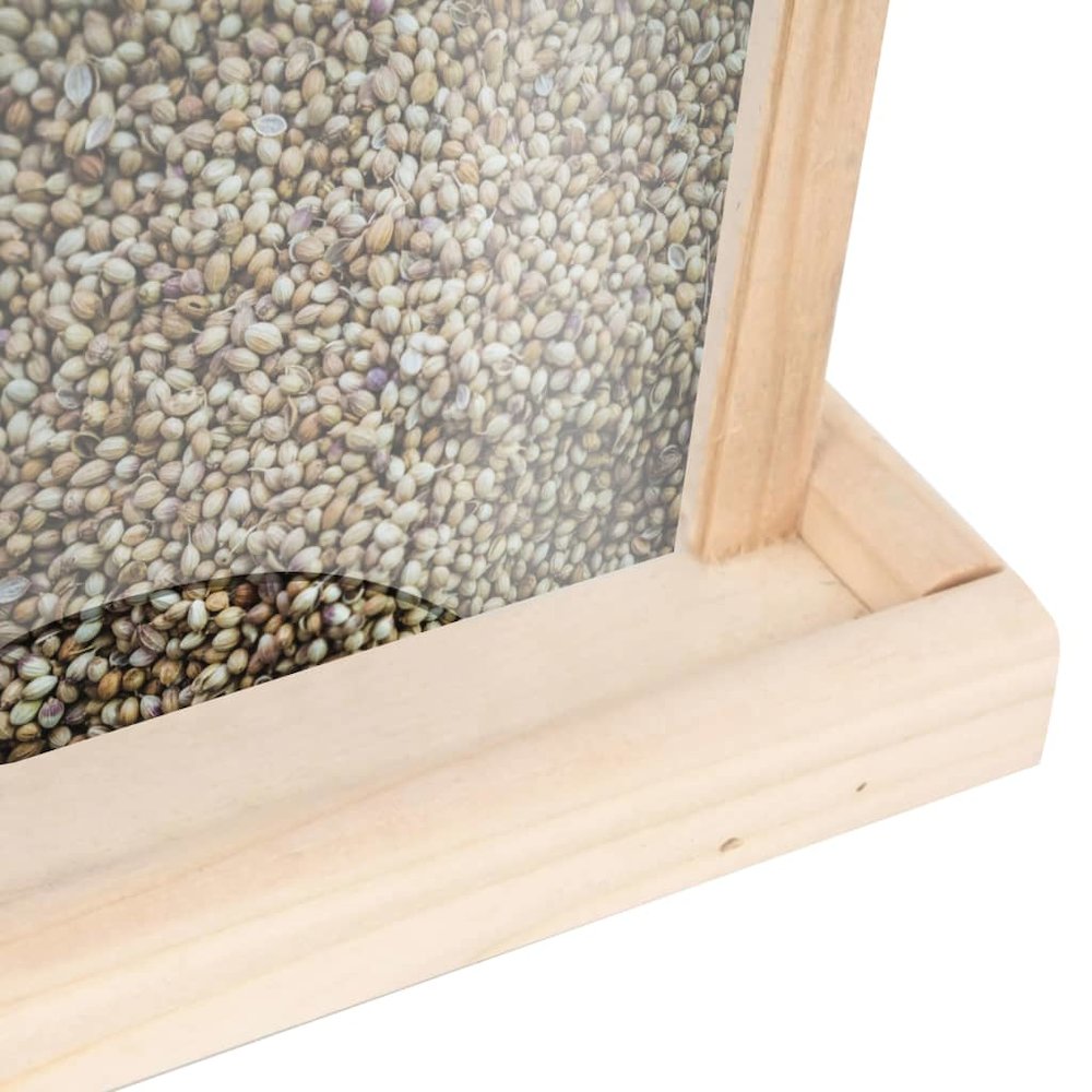 Bird Feeder Green, Natural Wood Firwood, PVC Medium Portable. Picture 9